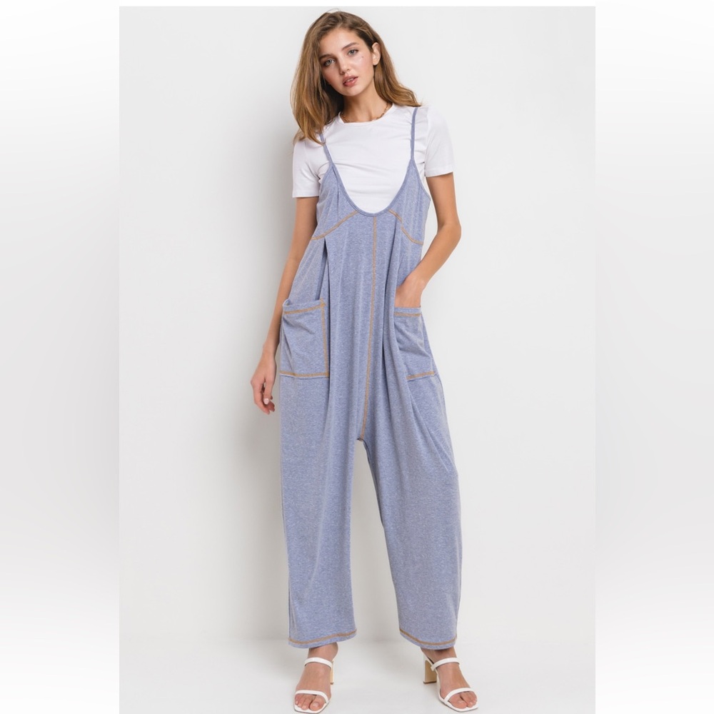 Boho Textured Knit Harlem Jumpsuit